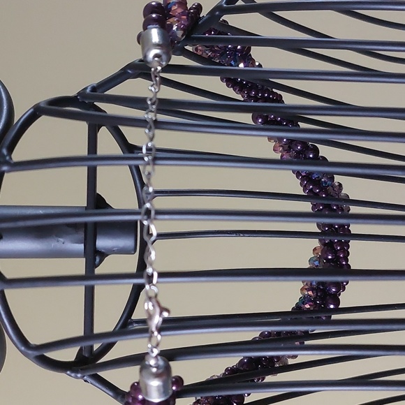 💜 Purple beads necklace - Picture 5 of 5